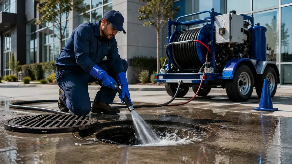 Commercial Hydro Jet Drain Cleaning in Cantil