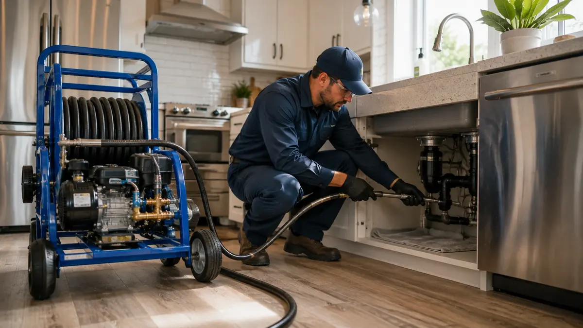 Kitchen Drain Hydro Jetting in Cantil