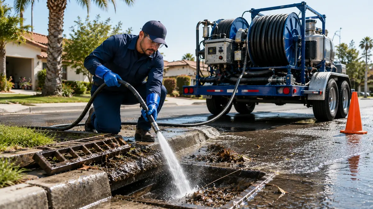 Storm Drain Hydro Jet Cleaning in Cantil